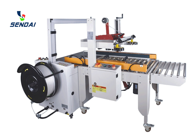 Máy dán thùng và máy đóng đai tự động (Automatic tape box case Carton sealer & Strapping Machine)